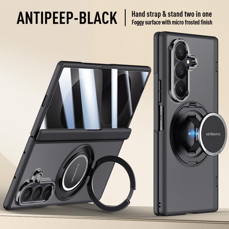 Матовый Frosted чехол для Samsung Galaxy Z Fold8 Ultra/Fold 8 Ultra/360 Вращающийся магнитный держатель Ремешок для руки Со стеклянной защитой экрана