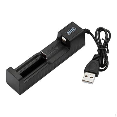 USB зарядное устройство портативное со светодиодным индикатором 1 слот для 16650 18500 18650