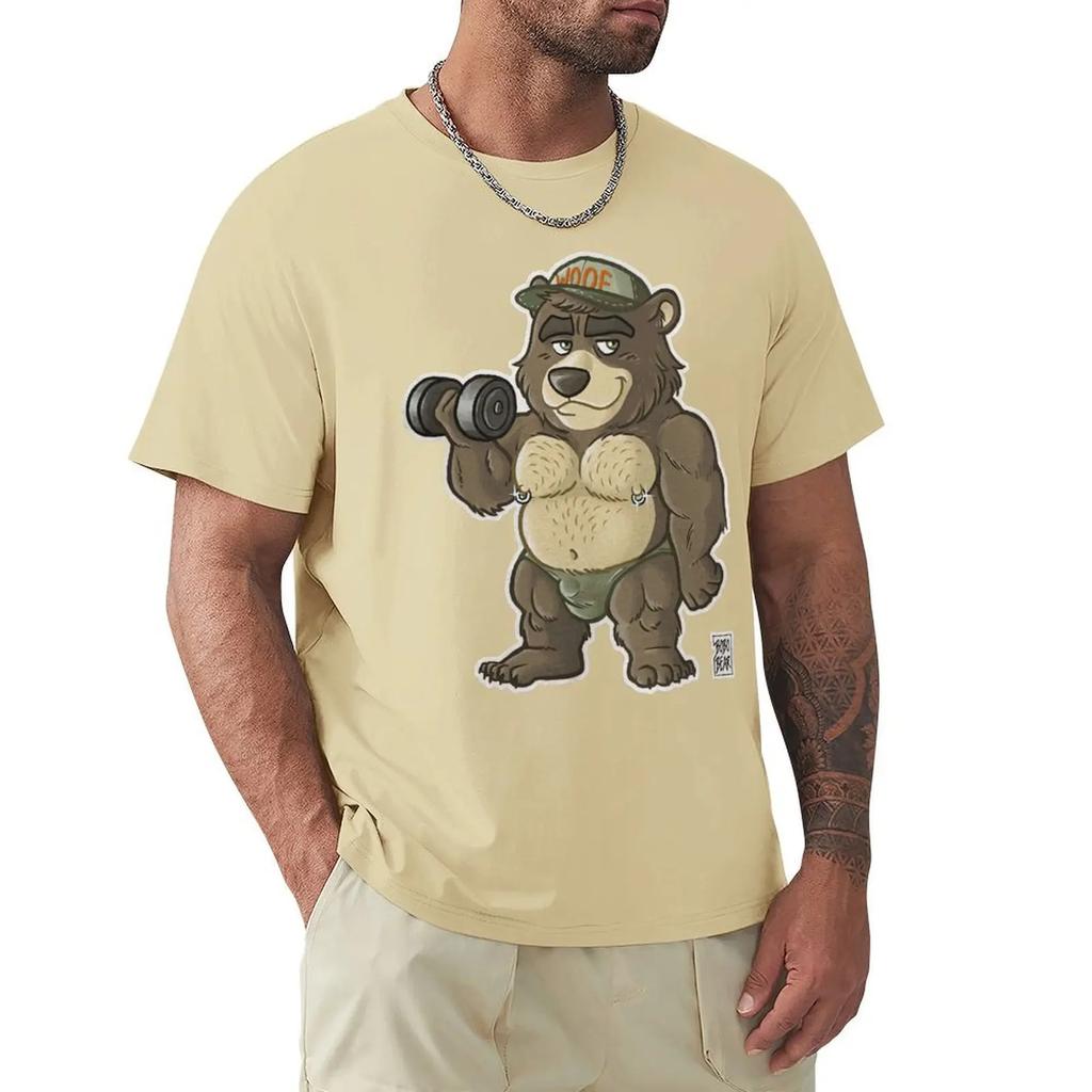 Повседневная футболка Thicc Bear Animals Strong Wildlife Футболка Harajuku с коротким рукавом Футболка с графикой из 100% хлопка