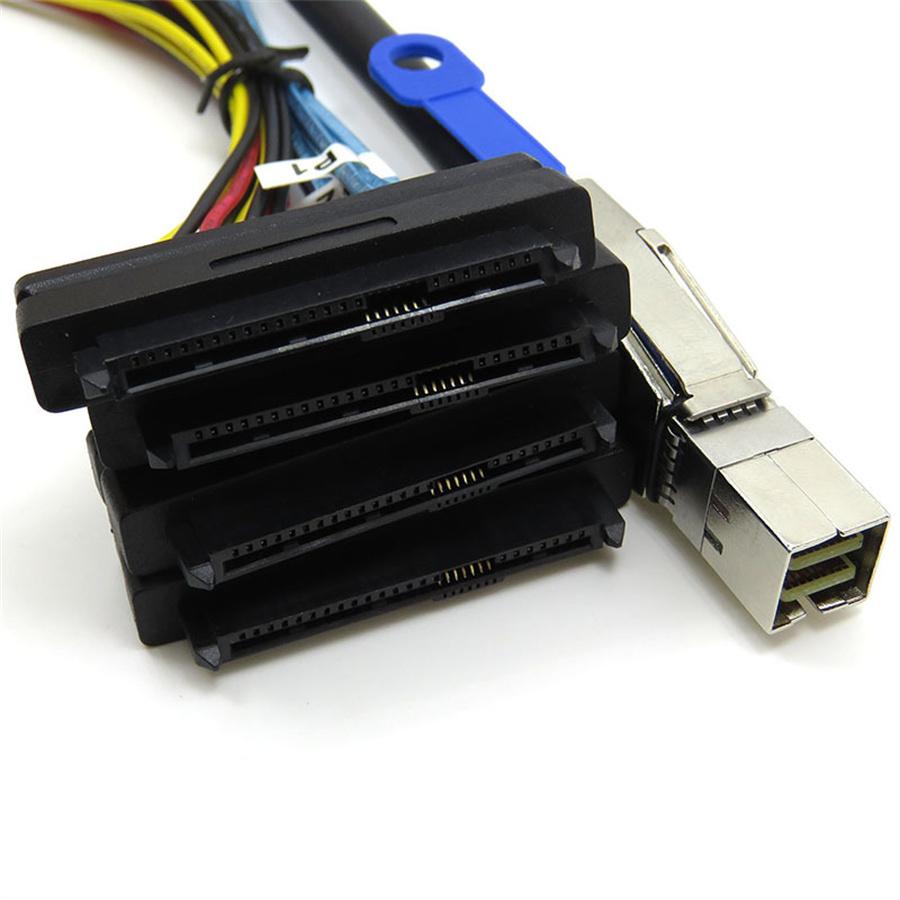 Кабель для жесткого диска 12 Гбит/с Mini SAS SFF-8644 к SFF-8482 Аксессуары для серверного компьютера