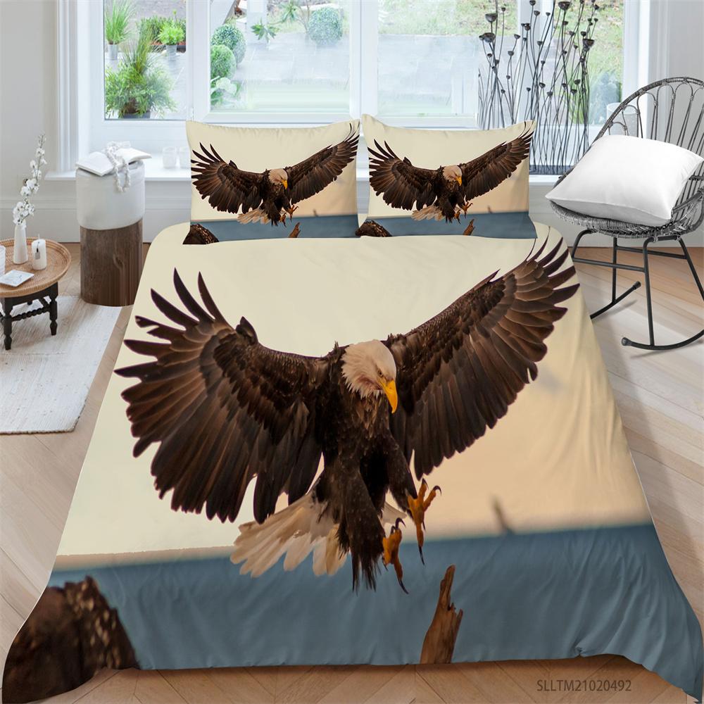 Комплект постельного белья с 3D птицами, домашнее покрывало для дома, постельное белье, текстиль, крутое детское постельное белье для мальчиков, одноместное, двойное, King Size