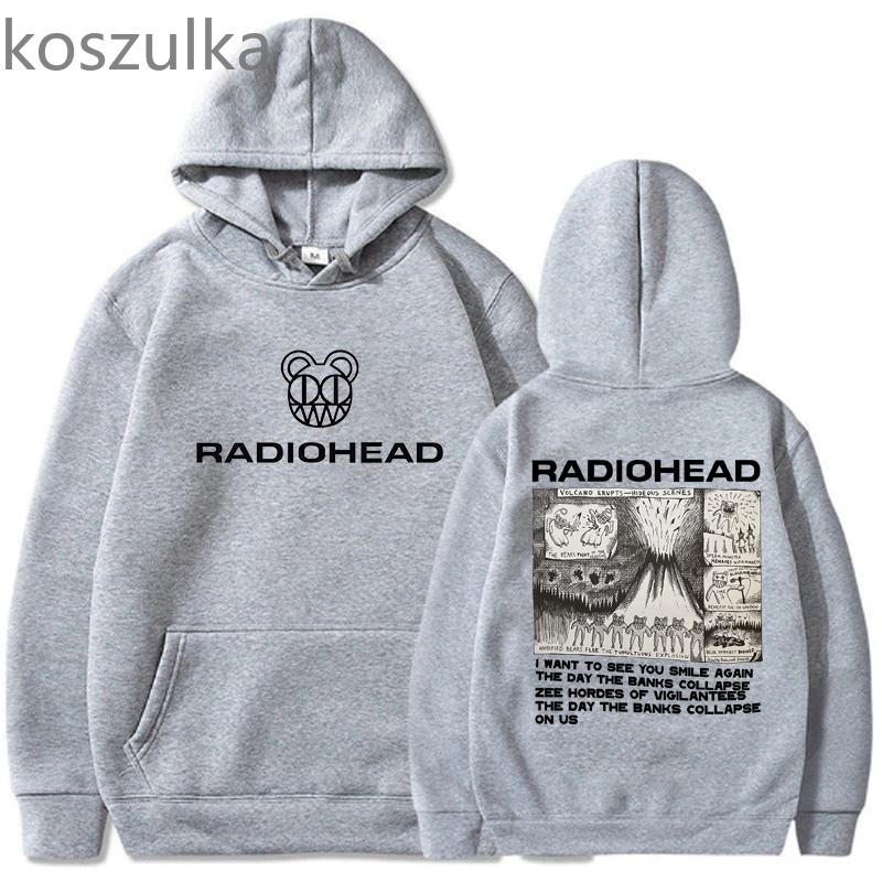 Fashion Radiohead Hoodie Men Women Sweatshirts Oversized Clothes Harajuku Pullover Grunge Boys Girl Streetwear Women Tops
