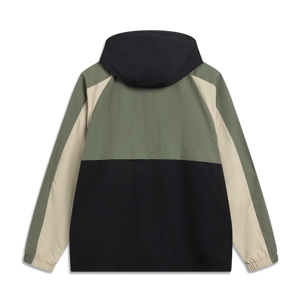 Li Ning Серия спортивного образа жизни Толстовка с капюшоном и принтом логотипа Удобная Повседневная Универсальная Ветровка с длинным рукавом Мужская Верхняя одежда AFDVE63-1