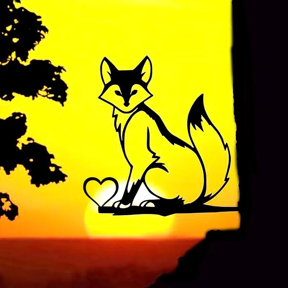 1 шт. Железный силуэт маленькой лисы, колышек для садового ограждения, элегантное произведение искусства для дома и сада, декор для вечеринки, стильное настенное искусство