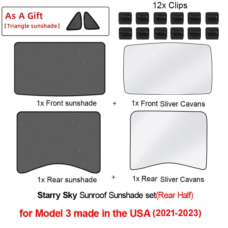 Модернизируйте солнцезащитные шторки для Tesla Model 3 Y 2023. Солнцезащитная шторка на стеклянной крыше. Передний задний люк на крыше. Ветровое стекло. Защитная шторка на крыше. Защитная сетка.