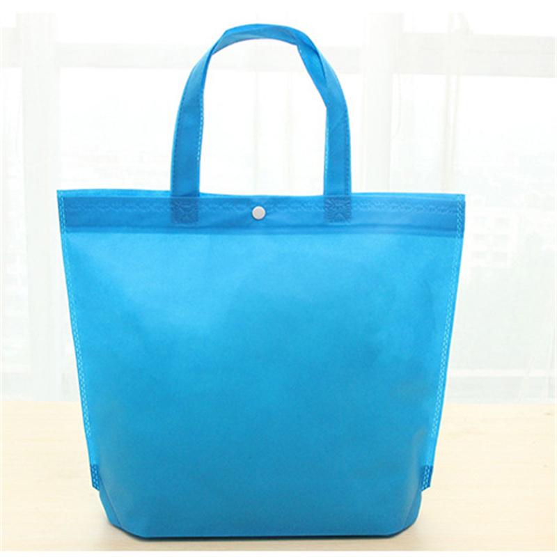 Shopping Bag Non-Woven Spot Buckle Folding Hot Pressing Bag Blank High-Grade Handbag Bag Handbag