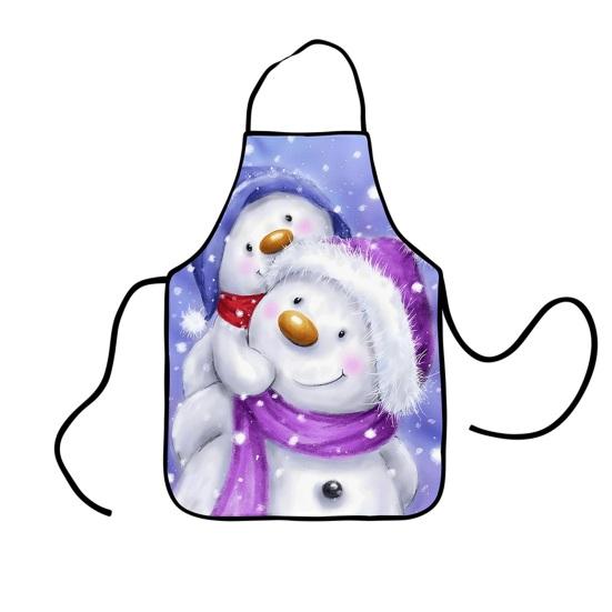 Рождественский фартук Праздничный фартук с принтом для готовки и сервировки Регулируемая шейная лямка Кухонный фартук для готовки, садоводства, официанта
