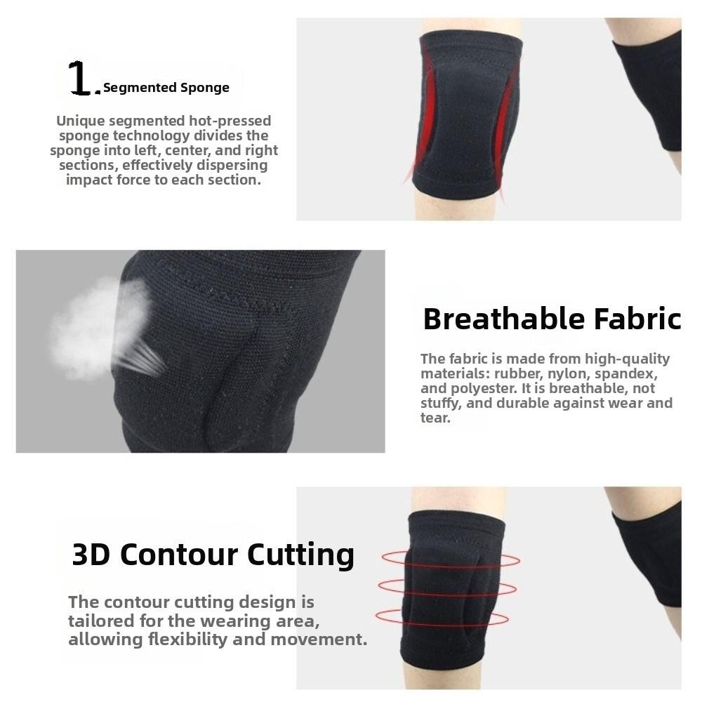 1 Pair Volleyball Sponge Sports Knee Pads Yoga Elastic Knee Pads Dance Knee Pads  Dancer