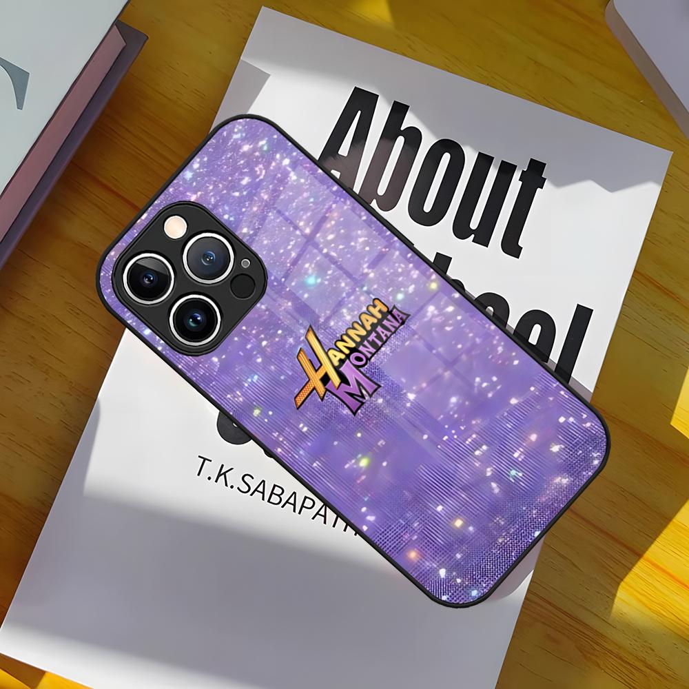H-Hannah Montana Чехол для телефона Стеклянная крышка Для IPhone 17 15 Pro Max 14 Pro 16 12 11 13 Mini X XR XS 8 7 Plus SE