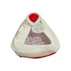 Creative Strawberry Cake Shaped Plush Coin Purse Transparent Window Display Portable Zipper Storage Bag Women Cute Bag Pendant