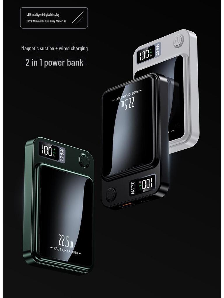 Магнитный беспроводной внешний аккумулятор MagSafe мощностью 22,5 Вт - 10000 мАч, сверхбыстрая зарядка, новинка