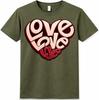 Love Heart T-Shirt Valentines Day Gift Funny Cute Girlfriend Boyfriend Tee