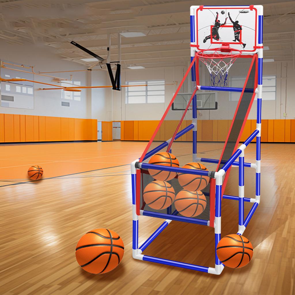 Basketball Game Set Kids Basketball Hoop for Indoor Outdoor with 4 Balls 88cm to 140cm Height Adjustment Basketball