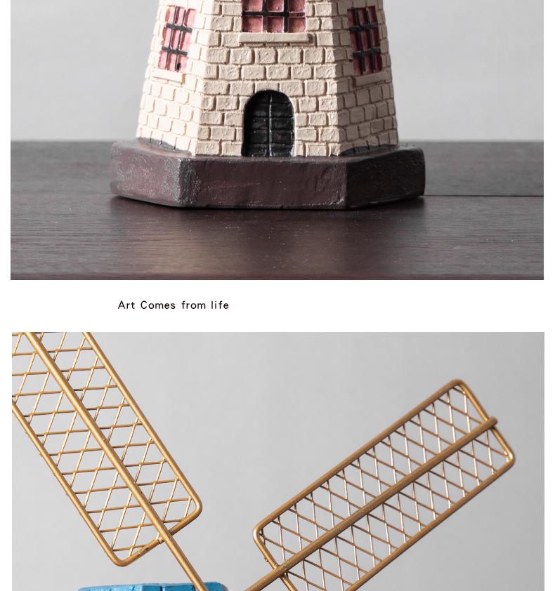 Modern Retro Dutch Windmill Wine Cabinet Tabletop Decoration
