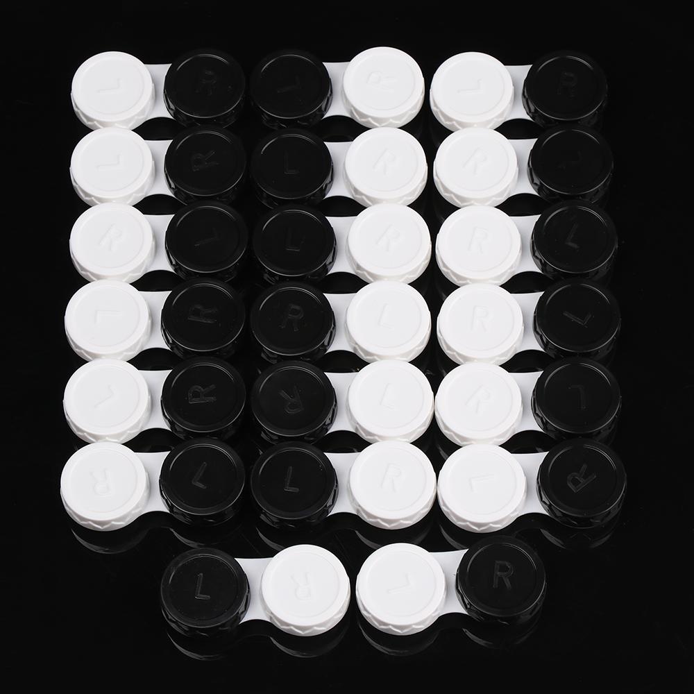 20 PCS Kit Mini Eye Glass Plastic Candy Color Travel Glasses Holder Soaking Box Contact Lens Case