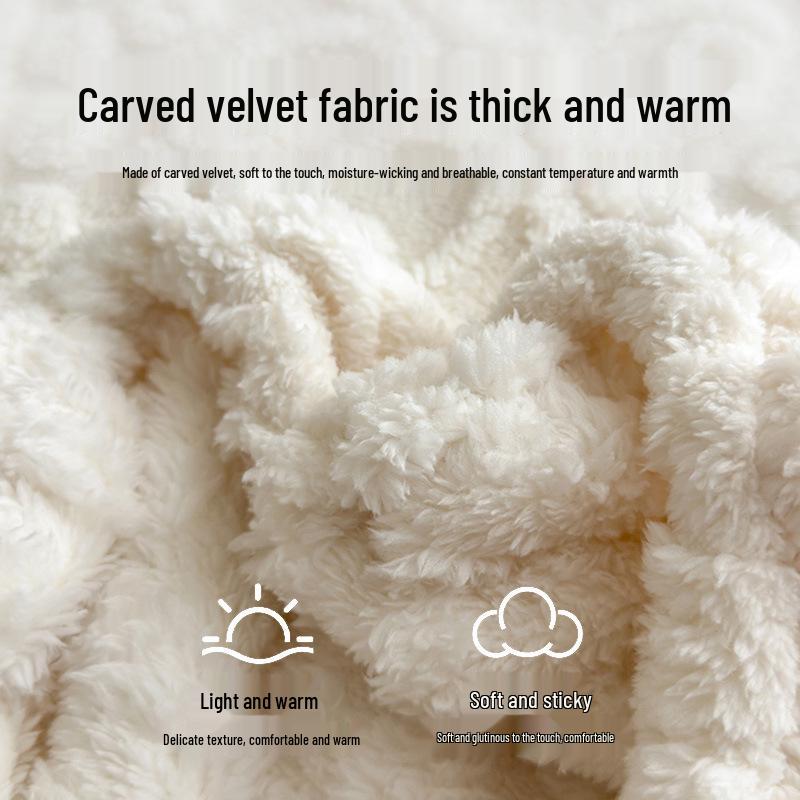 G5Z2025 Зимнее теплое плюшевое нескользящее тафтовое натяжное постельное белье - Односпальный/Двуспальный размер