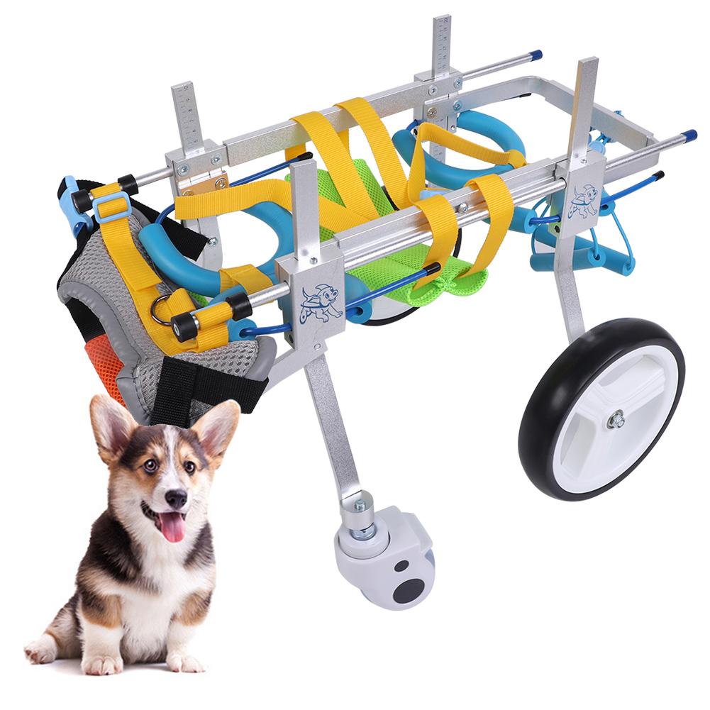 Pet Wheelchair for Handicapped Small Medium Dog Cat Walk Legs Rehabilitation (S)