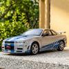 JDM-1:24 Ниссан GTR R34 Суперкар Металлический Литой Модель Автомобиля Настольный Дисплей Коллекционный Подарок Украшение Праздничный Подарок Для Мальчика