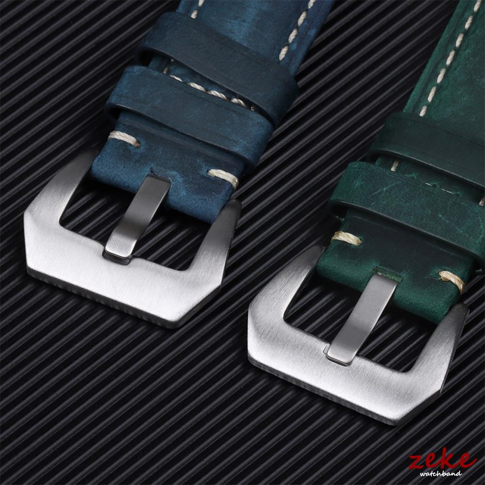 Ремешок для часов из натуральной кожи для Panerai, прошитый ремешок из коровьей кожи Crazy Horse, мужской спортивный браслет, ремешок для часов 20 мм 22 мм 24 мм