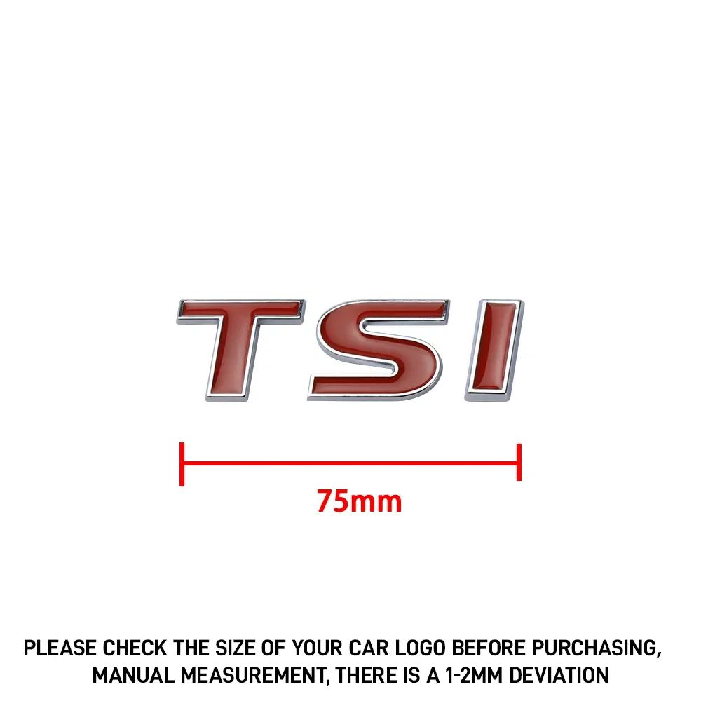 1pc TSI Letter Emblem ABS 3D Car Rear Trunk Sticker for Volkswagen TIGUAN TSI Golf 7 5 8 6 Passat B6 Rline Auto Styling Decal