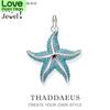 Pendant Blue Oceanstar , Fine Jewelry Secrets Of The Deep Sea Europe Bijoux Accessories 925 Sterling Silver Gift For Woman