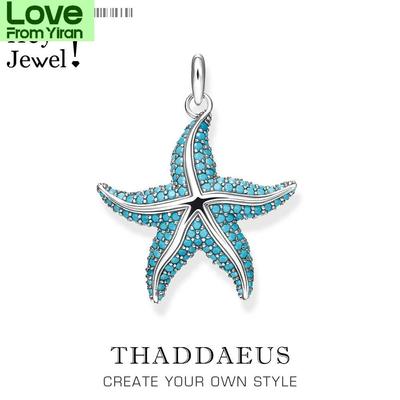 Подвеска Blue Oceanstar, изысканные ювелирные изделия Secrets Of The Deep Sea Europe Bijoux Accessories 925 Sterling Silver Gift For Woman