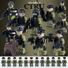 MOC Military Series Urban Anti-terrorism Police Soldier Character Building Block Toys