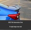 Улучшения для Honda Civic 11-го поколения 2022 года: передний сплиттер, задний спойлер, диффузор, жалюзи, задний бампер.