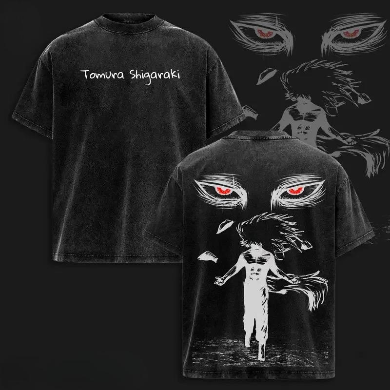 Аниме Моя геройская академия Шигараки Томура Графическая футболка Мужская Повседневная одежда Футболка оверсайз Футболка из стиранного хлопка Футболка Харадзюку