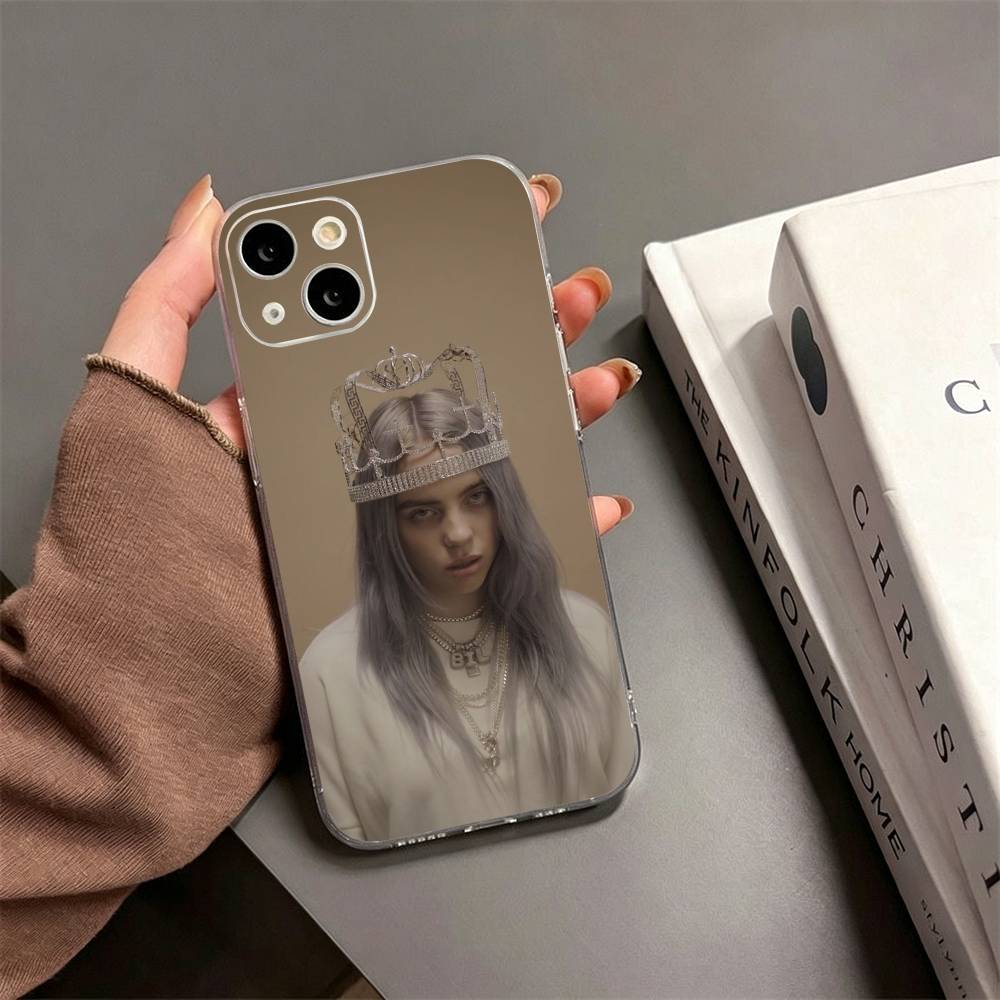 Чехол для телефона Billie Eilish (B-Billie Eilish) для iPhone 17, 16, 15, 14, 13, 12, 11 Plus, Pro Max, Мягкий прозрачный чехол