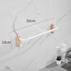 40cm-60cm Wood Bathroom Towel Rack Black/White Aluminum Towel Holder Wall Hanging Multi Pole Triple Towel Bar With Hook