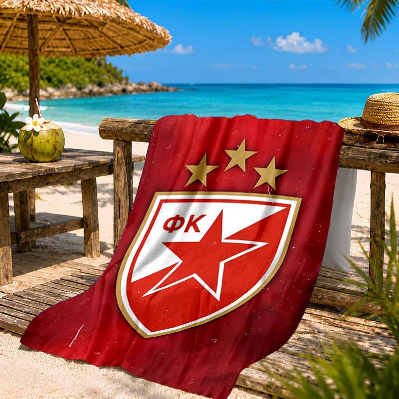 Пляжное полотенце Crvena Zvezda, Быстросохнущее, Легко в уходе, Подходит как для фитнеса, так и для пляжного отдыха, Спортивный незаменимый аксессуар