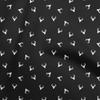Georgette Viscose Black Fabric Christmas Fabric For Sewing Printed Craft Fabric By The Yard 42 Inch