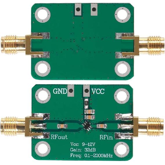 HiLetgo 0.1-2000MHz RF WideBand Amplifier 30dB High Gain Low Noise LNA Amplifier