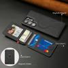 Магнитный чехол для Samsung Galaxy S25 Ultra PC+PU Задняя крышка для телефона со съемным держателем для карт