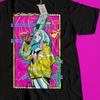 Футболка Cyberpunk Edgerunners, Аниме Неоновая Графическая Футболка, Футуристическая Уличная Одежда, Подарок Отаку, Научно-фантастическая Аниме Одежда