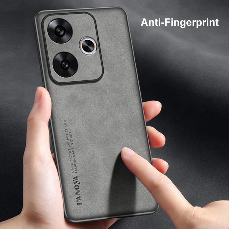 Для чехла Poco F6 Роскошный чехол для телефона из искусственной кожи Для Xiaomi PocoF6 Redmi Turbo 3 5G Задняя крышка Матовый силикон Полная защита Коке