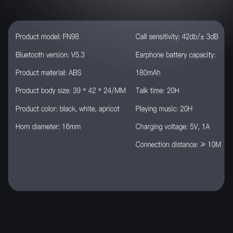 Mini TWS Bluetooth 5.3 Наушники с одним ушным крючком Деловые наушники-вкладыши с зажимом для ушей Беспроводная Hi-Fi стереогарнитура с шумоподавлением для Huawei Samsung