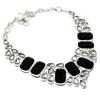 Black Spinel Handmade 925 Sterling Silver Gift Jewelry Necklace 18" A3C43