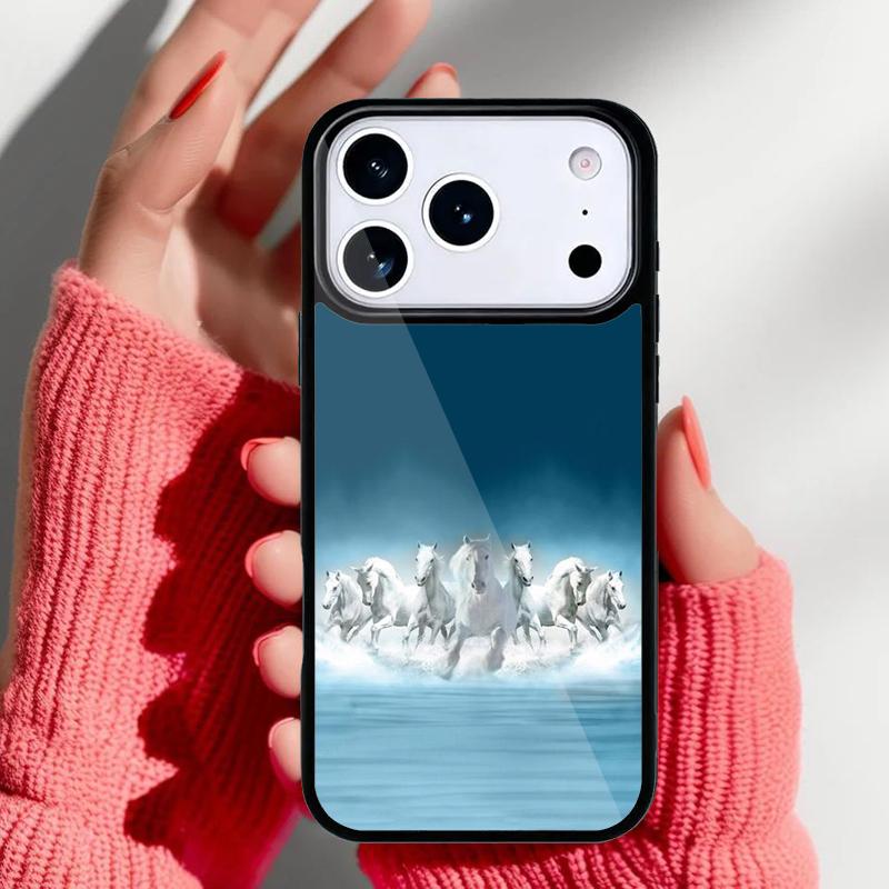 Чехол для телефона «Бегущие лошади» для iPhone 17 16 15 14 13 Pro Max Задняя крышка для 12 11 Pro Coque