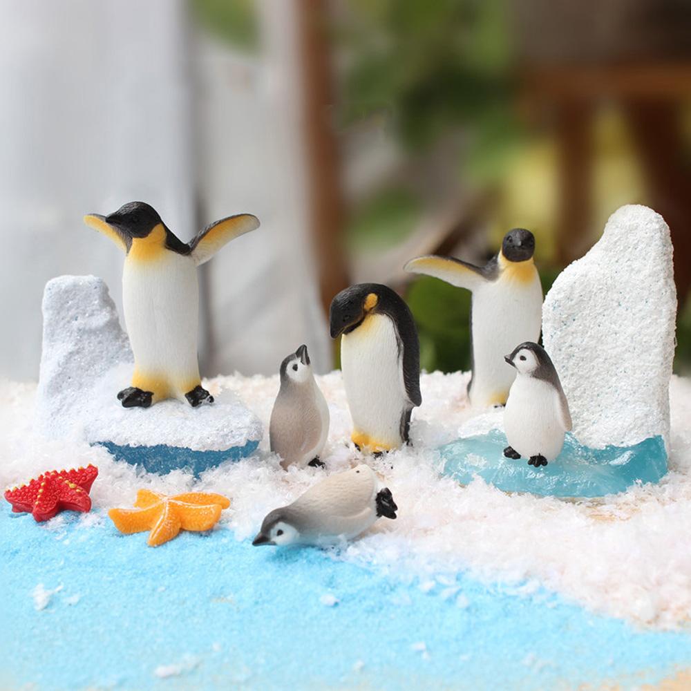 Craft Iceberg Penguin Model Winter Figurine Micro Landscape Fairy Garden Ornament Miniature