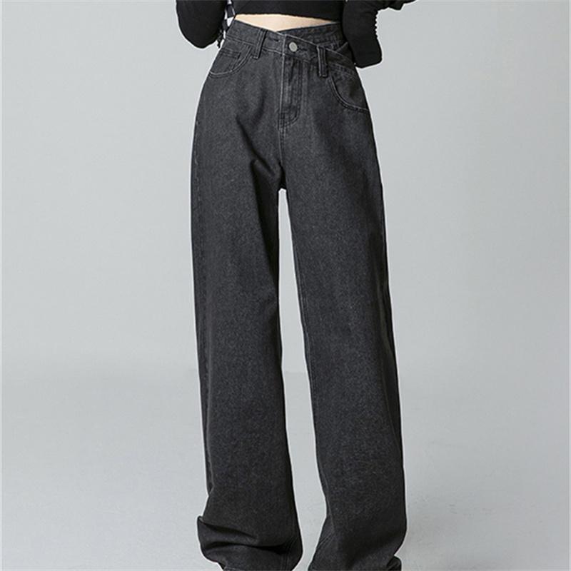 Винтажная весна 2022, женская мода с высокой талией, женские широкие джинсы, мешковатые женские джинсовые брюки-карго, джинсовые брюки для мамы