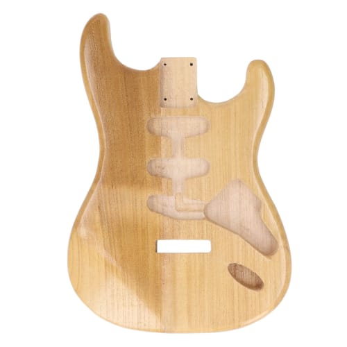 Asixxsix Unfinished Guitar Body, Walnut Wood Electric Guitar Body/Barrel Replacement Part, Unfinished Electric Guitar Body/Barrel, Blank Guitar Barrel