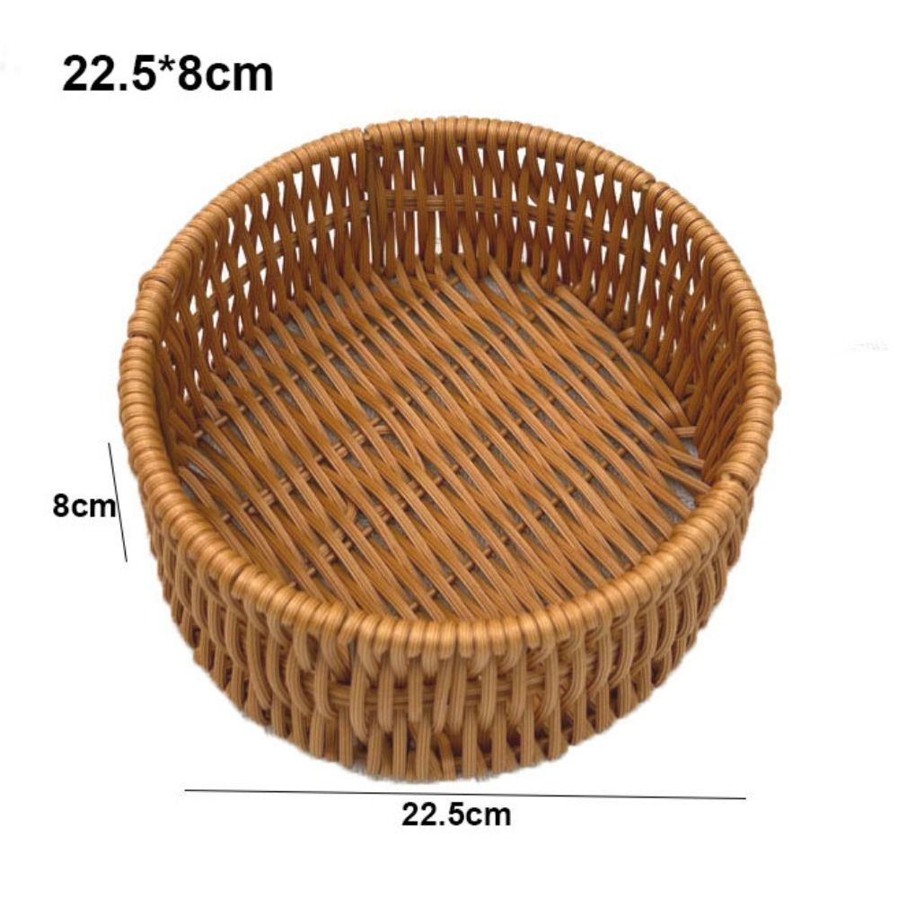 Плетеная корзина для хлеба, фруктов, овощей, жесткая, для ресторана, сервировочная, настольная витрина