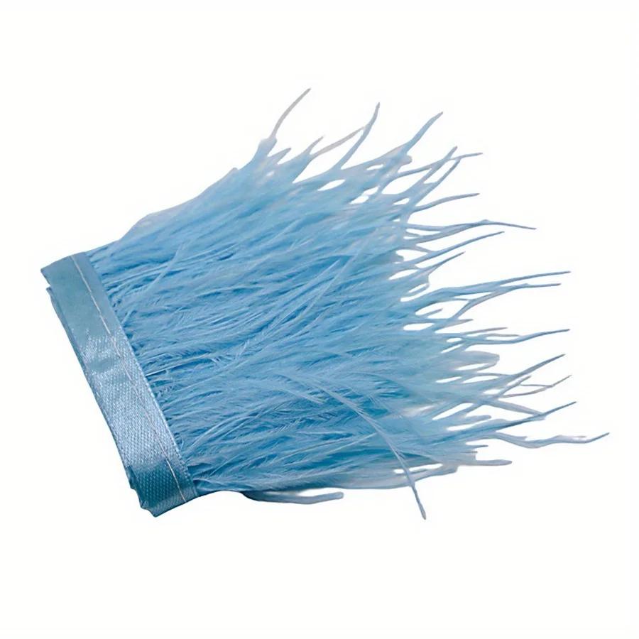 1/10М Натуральное перо Черные страусиные перья Отделка Поделки Сделай сам Перьевая лента Изготовление ювелирных изделий Свадебная вечеринка Рождественский декор 8-10см