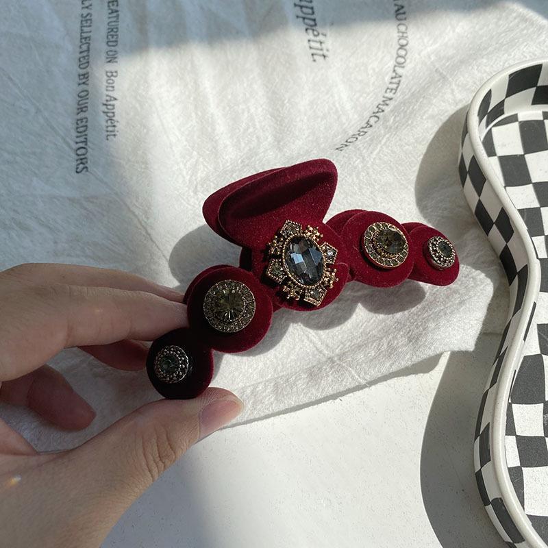 Барочные хрустальные заколки для волос, украшения для женщин, китайский бутик, головной убор, роскошные украшения для волос ручной работы с драгоценными камнями, заколки