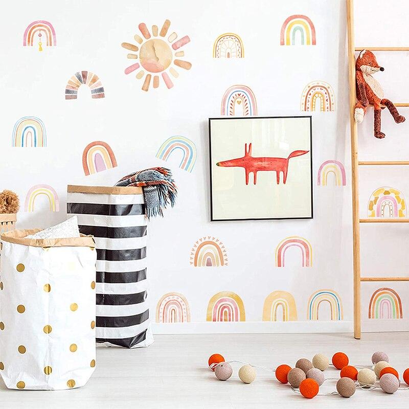 Wall Stickers 99*31CM for Bedroom Living Room for Wall Tile Window Rainbow