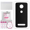 apgo Protective Skin Sticker for the Back Compatible with Motorola Moto Z2 Play, Wrap Film, Foil, Vinyl - Pattern Carbon Black