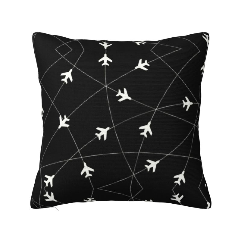 Airplane Heart Flight Plane Gift Cushion Cover 40x40cm Soft Nordic Throw Pillow Case for Sofa