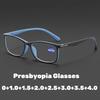 High Quality Square Reading Glasses Ultralight Unisex Anti Blue Light Vision Presbyopic Eyewear for Women Men Fashion Eyeglasses